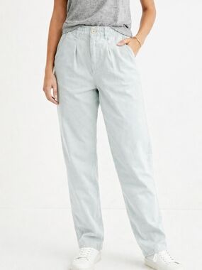 Madewell Light Blue Elastic Waist Pants